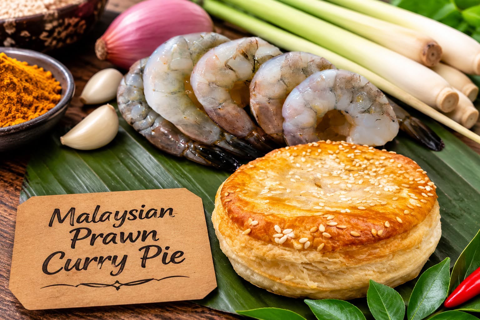 The Malaysian prawn curry pie